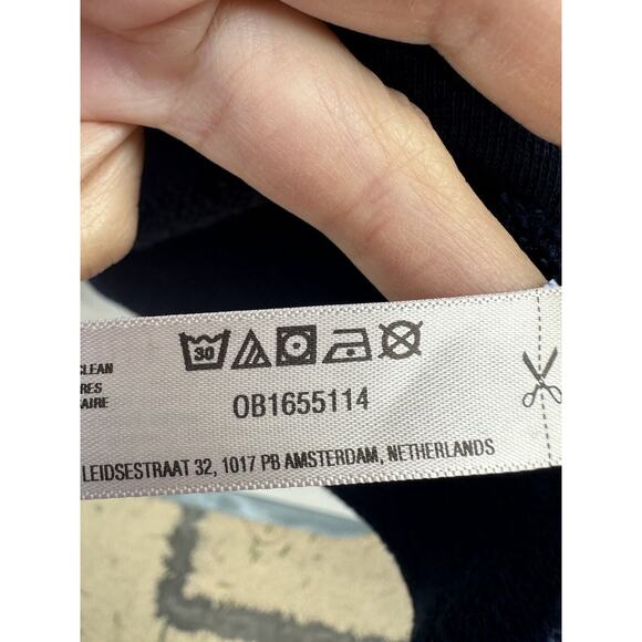 Free People Movement x Summer Class NC A&T Aggie Boxy Crop Top Crewneck XS Navy - Picture 8 of 11